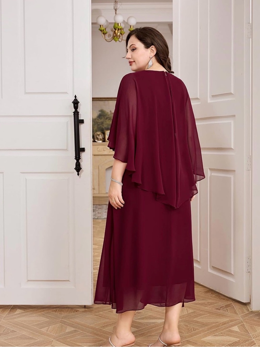Hanna Nikole Women's Plus Size Chiffon Evening Dress - Picture 2 of 6